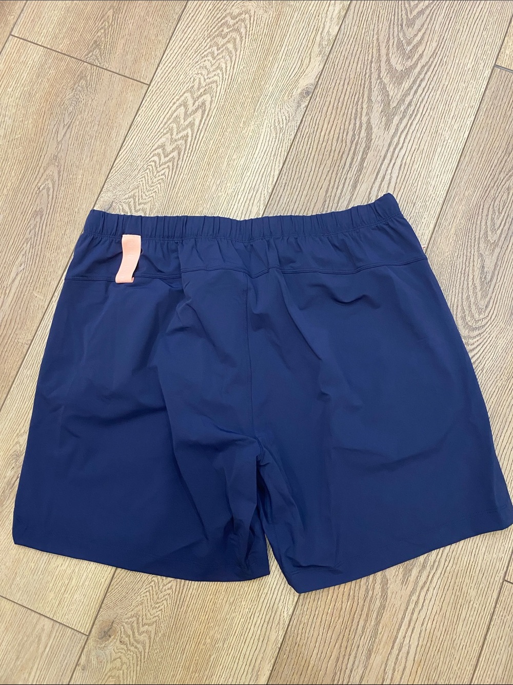 Fabletics Navy Athletic Swim Trunks with Peach Drawstring Men’s size XL - Picture 3 of 4